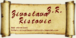 Živoslava Ristović vizit kartica